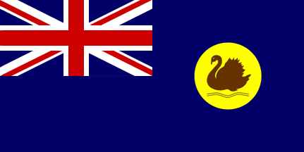[Variant WA flag with brown swan and ripples]