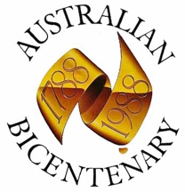 [Blue and Gold Australian Bicentennial Flag]