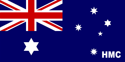 [Reconstruction of Australian Customs flag 1904 with 6 pointed star]