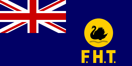 [Fremantle Harbour Trust flag with ripples]