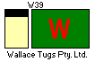 [Wallace Tugs Pty. Ltd. houseflag and funnel]