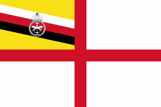 [Reported War Ensign with red cross (Brunei)]
