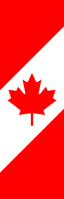 [Vertical display of the Canadian flag]