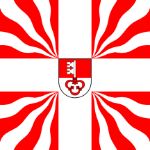[Modern war flag of canton Obwalden (decorative only)]