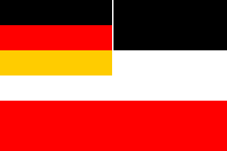[Flag Proposal no. 8: Black-white-red tricolour with a black-red-gold canton (Germany 1919-1933)]