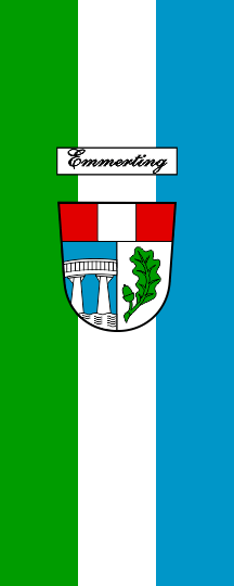 [Emmerting municipal banner centred with inscription]
