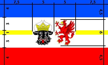 [State Flag Construction Sheet (Mecklenburg-West Pomerania, Germany)]