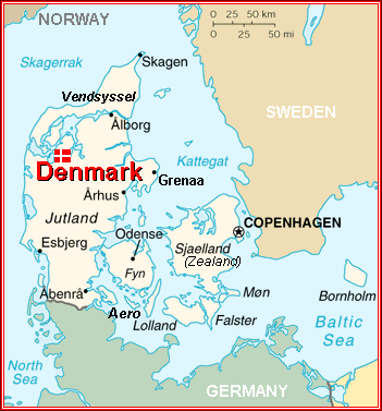 [Map of Denmark]