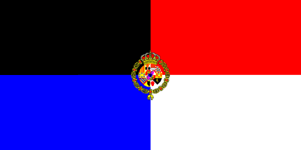 [La Mancha flag proposal used in 1919, even quarters and 1:2 ratio (Castile-La Mancha, Spain)]