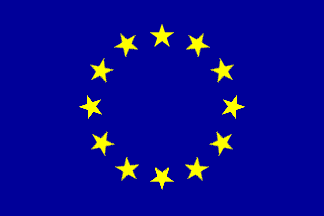 [European Union flag with wrong stars]