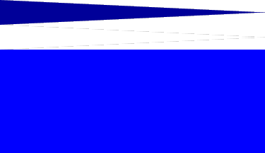 [The main flag is medium blue and the streamers, two of them, are dark blue (topmost) and white.]