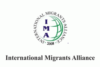 [International Migrants Alliance Flag]