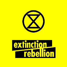 [Extinction Rebellion flags]