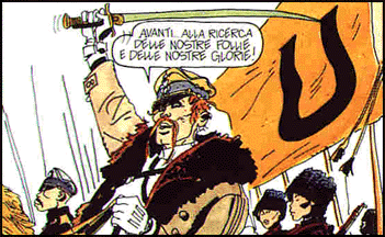 [1921 comics with baron Ungern flag]