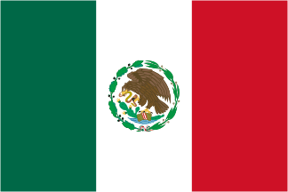 [1823 Mexico national flag, fourth and last revision: Feb. 5, 1934-Sept. 15, 1968. By Juan Manuel Gabino Villascán]