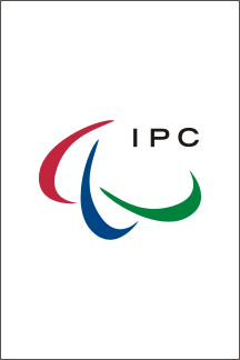 [The IPC flag adopted in 2004 - vertical hanging version.]