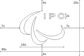 [Construciton sheet of the IPC flag.]