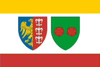 [Bielsko-Biała flag with Coat of Armss]
