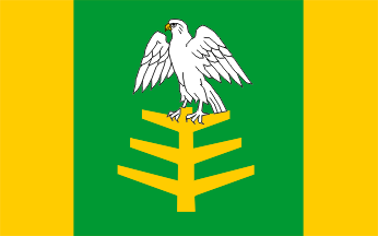 [Ostrów Mazowiecka rural district flag]