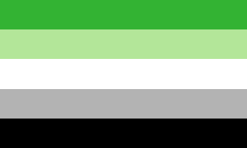 [Aromantic Pride flag]