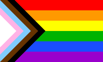 [Progress Pride flag]