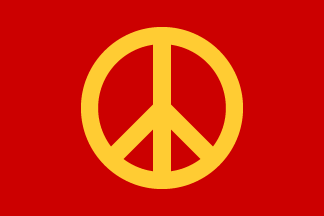 [Red and gold peace sign variant]