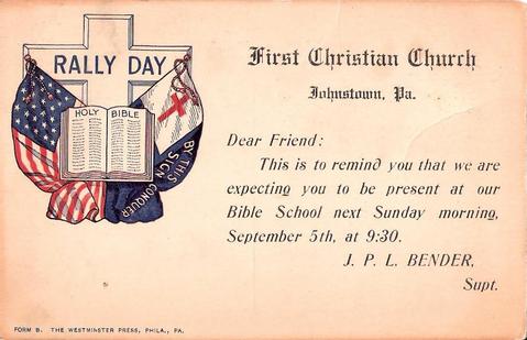 [World's Sunday School Association postcard]