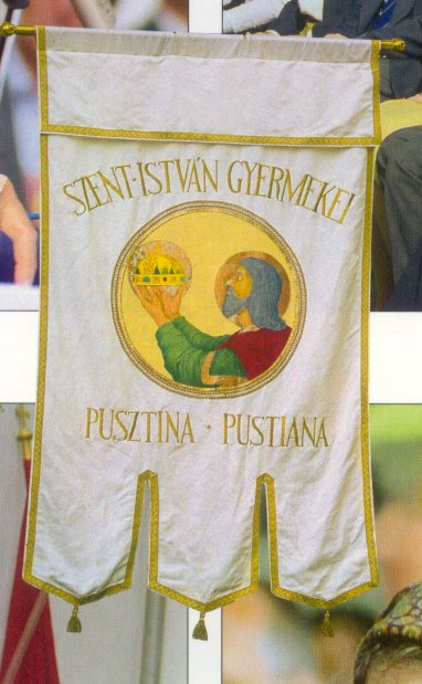 [flag of Pusztina / Pustiana, Bakau County]