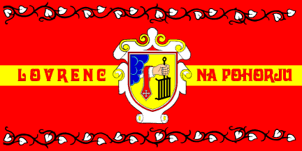 [Flag of the town of Lovrenc na P.]