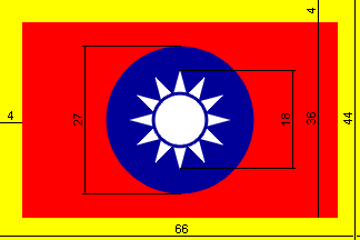 [Taiwan Presidential flag construction sheet]