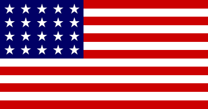 [U.S. 20 star flag 1818]