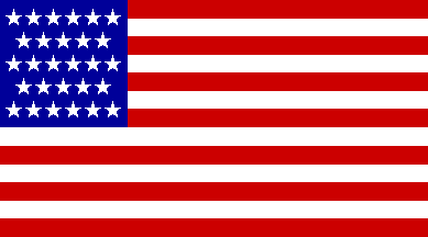 [U.S. 28 star flag used at inauguration]