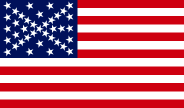 [Hourglass Design 38 Star U.S. flag]