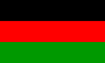 [Afro-American Black-Red-Green flag]