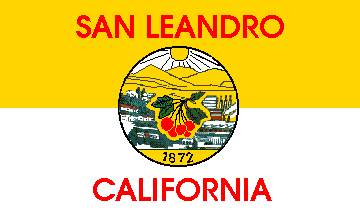 [flag of San Leandro, California]