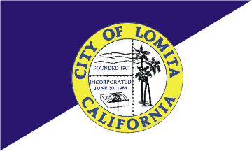 [flag of Lomita, California]
