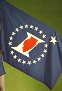 [Illinois sesquicentennial flag]