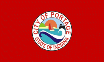 [Portage, Indiana flag]