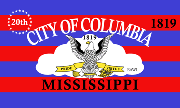 [flag of Columbia, Mississippi]