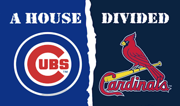 [Chicago Cubs-St. Louis Cardinals divided loyalties flag]