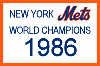 [New York Mets 1986 World Series championship flag]