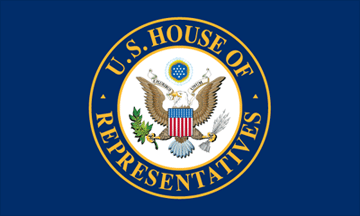 [House of Representative flag with blue background]