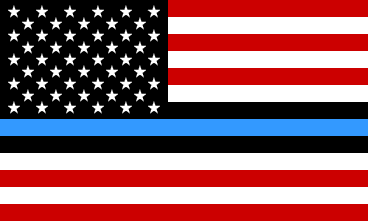 [Thin Blue Line U.S. flag]