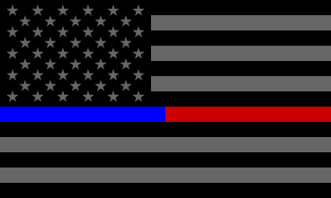 [Thin Red/Blue Line flag]
