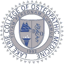 [Seal of Lake Erie College of Osteopathic Osteopathic Medicine]