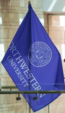 [Flag of Northwestern University, Indiana]