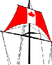 Canadian flag on a sail