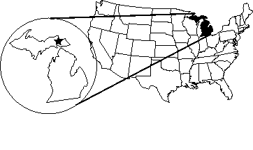 [Bay Mills Ojibwe (or Chippewa) - Michigan map]