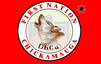 [First Nation Chickamauga Wolf Clan flag]