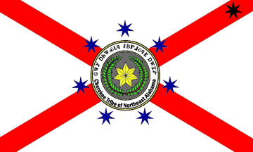 [Cherokee Tribe of Northeast Alabama flag]